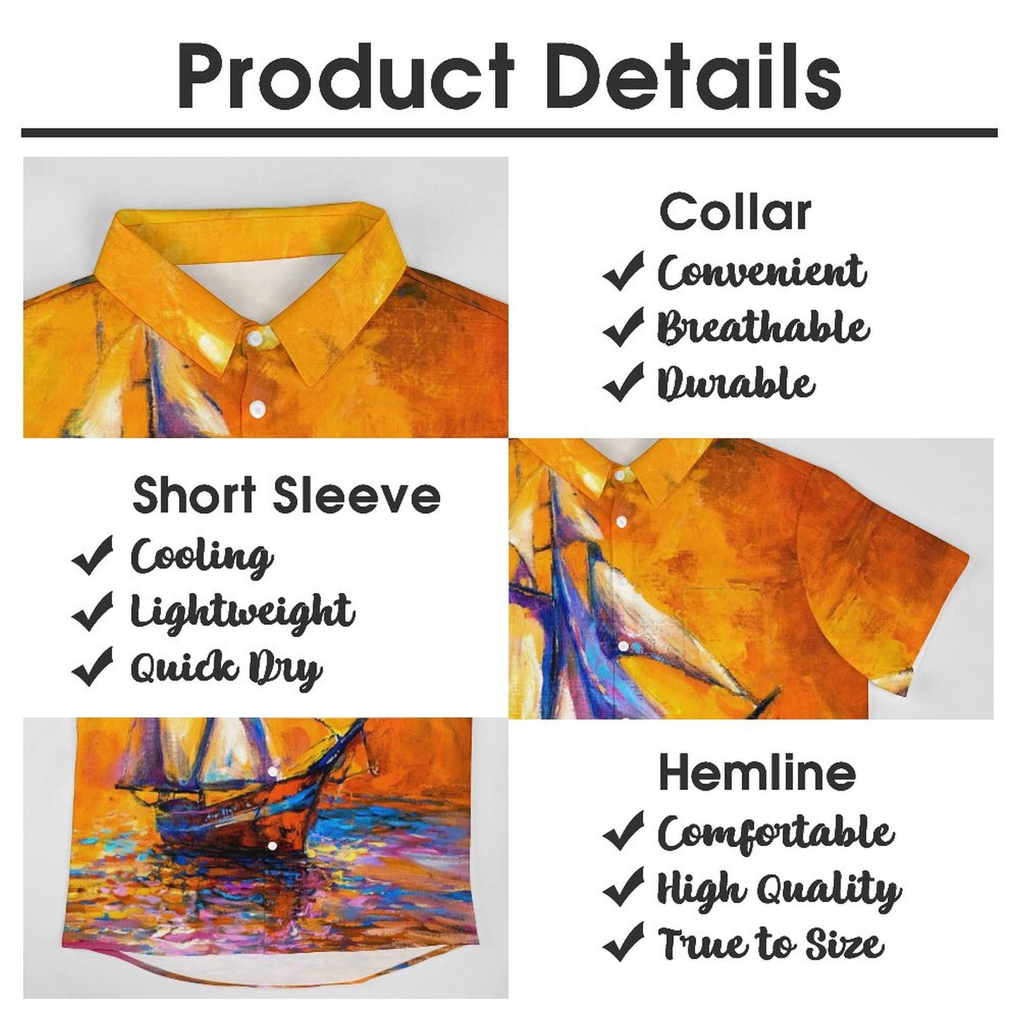 Men's Hawaiian Casual Short Sleeve Shirt 2306105393