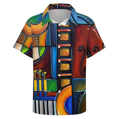 Men's Hawaiian Print Resort Shirt 2305102023