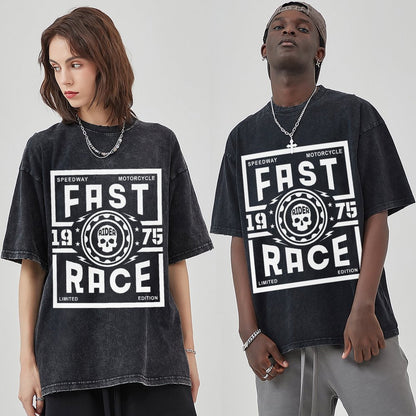 Unisex Vintage Solid Wash T-Shirts 2305102844