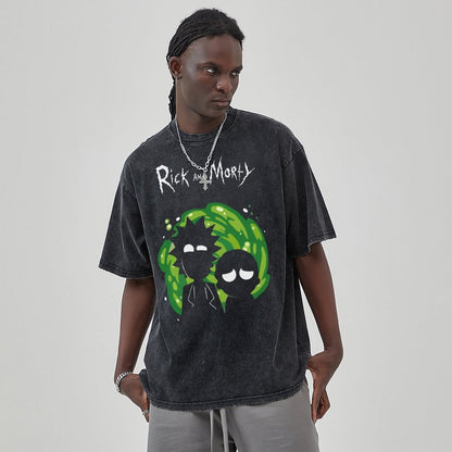 Unisex Vintage Solid Wash T-Shirts 2305103412