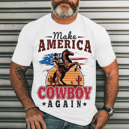 Cowboys Men's Casual Printed T-Shirt