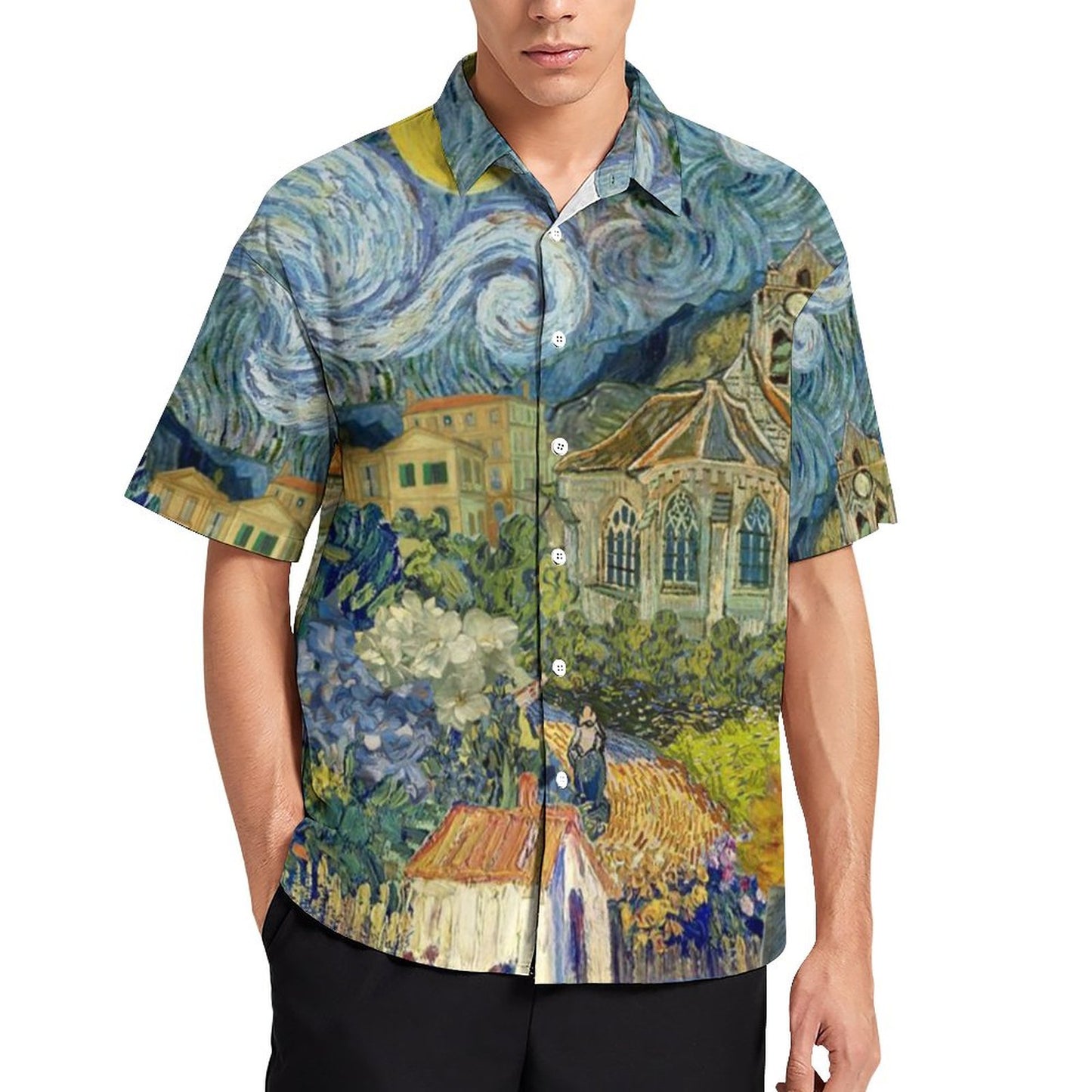 Men's Hawaiian Print Resort Shirt 2305101783