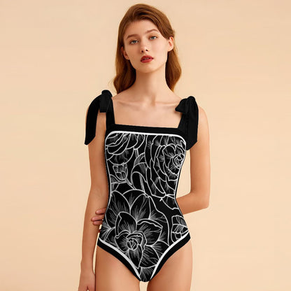 Fashion Printed One Piece Swimsuit And Cover Up 2305106478