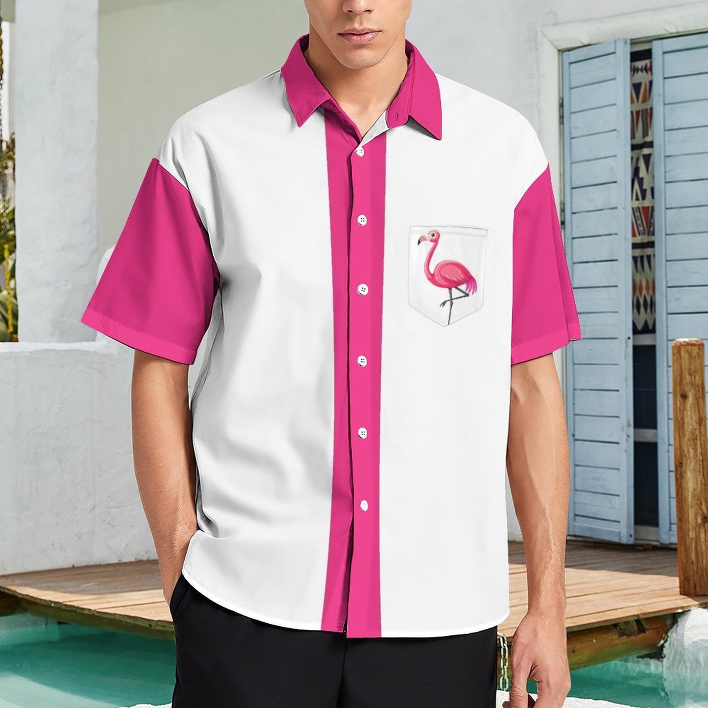 Men's Hawaiian Print Resort Shirt 2304102618