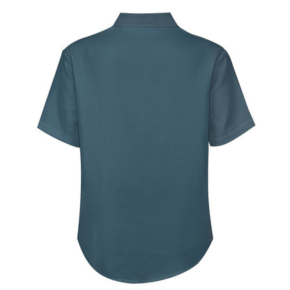 Men's Striped Print Front Button Soft Breathable Chest Pocket Casual Shirt
