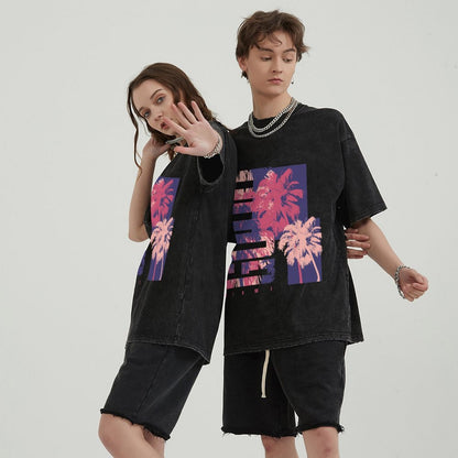 Unisex Vintage Solid Wash T-Shirts 2305101922
