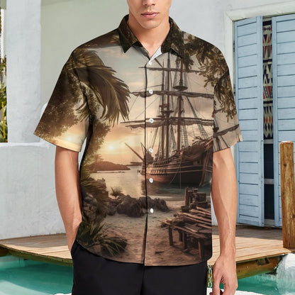 Men's Hawaiian Casual Short Sleeve Shirt 2306104247