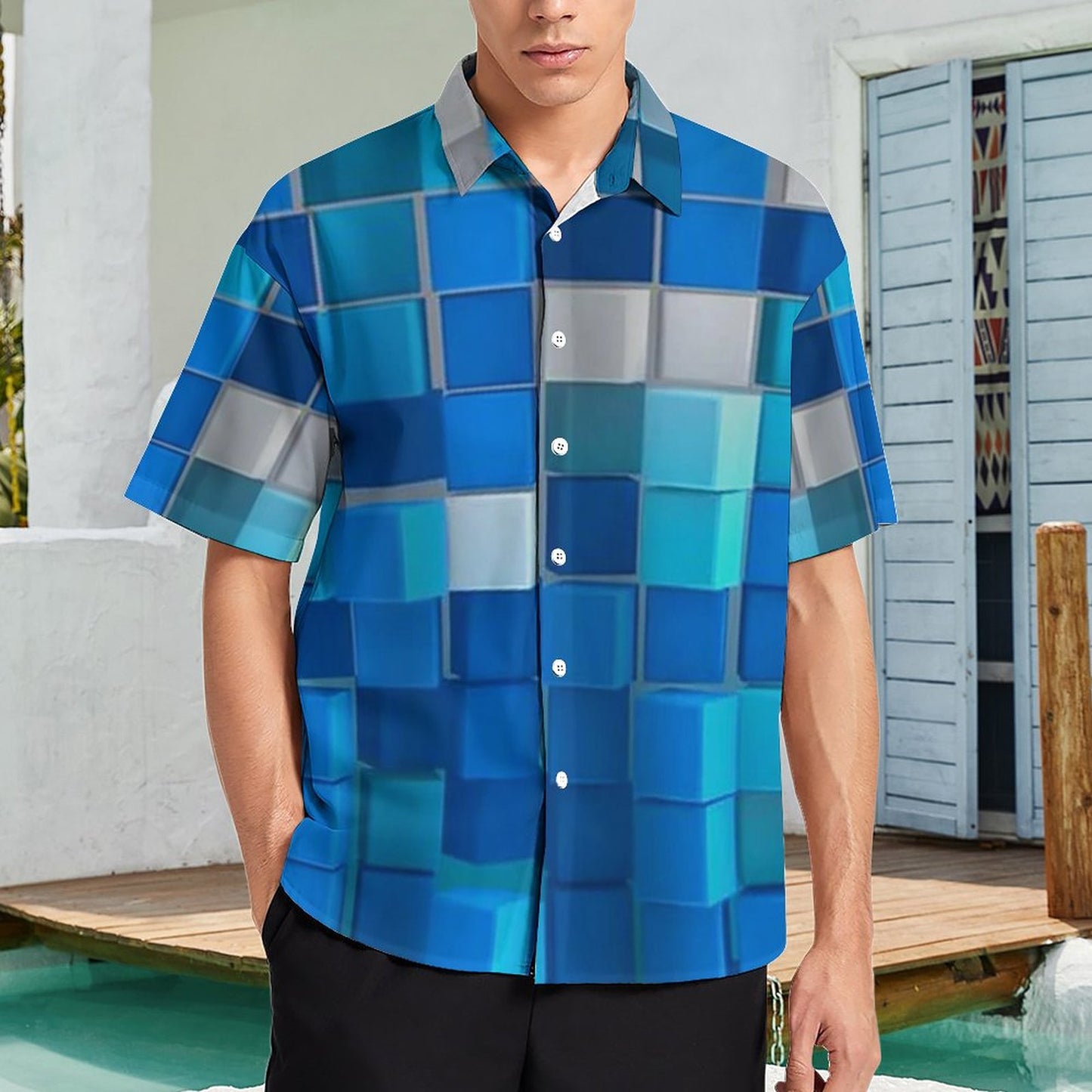 Men's Fashion Casual Printed Short Sleeve Shirts 2306103814