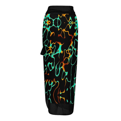 Casual Printed One-Piece Swimsuit And Cover Up 2305102422