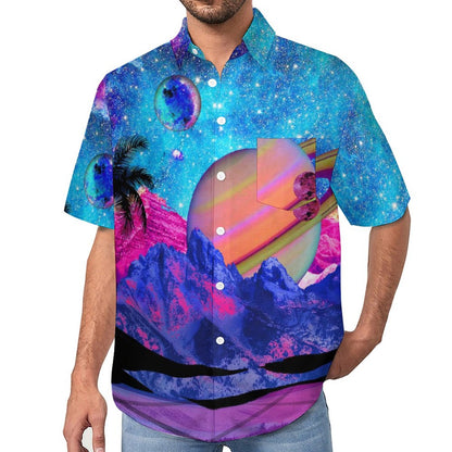 Men's Star Print Vacation Hawaiian Shirt 2306104580