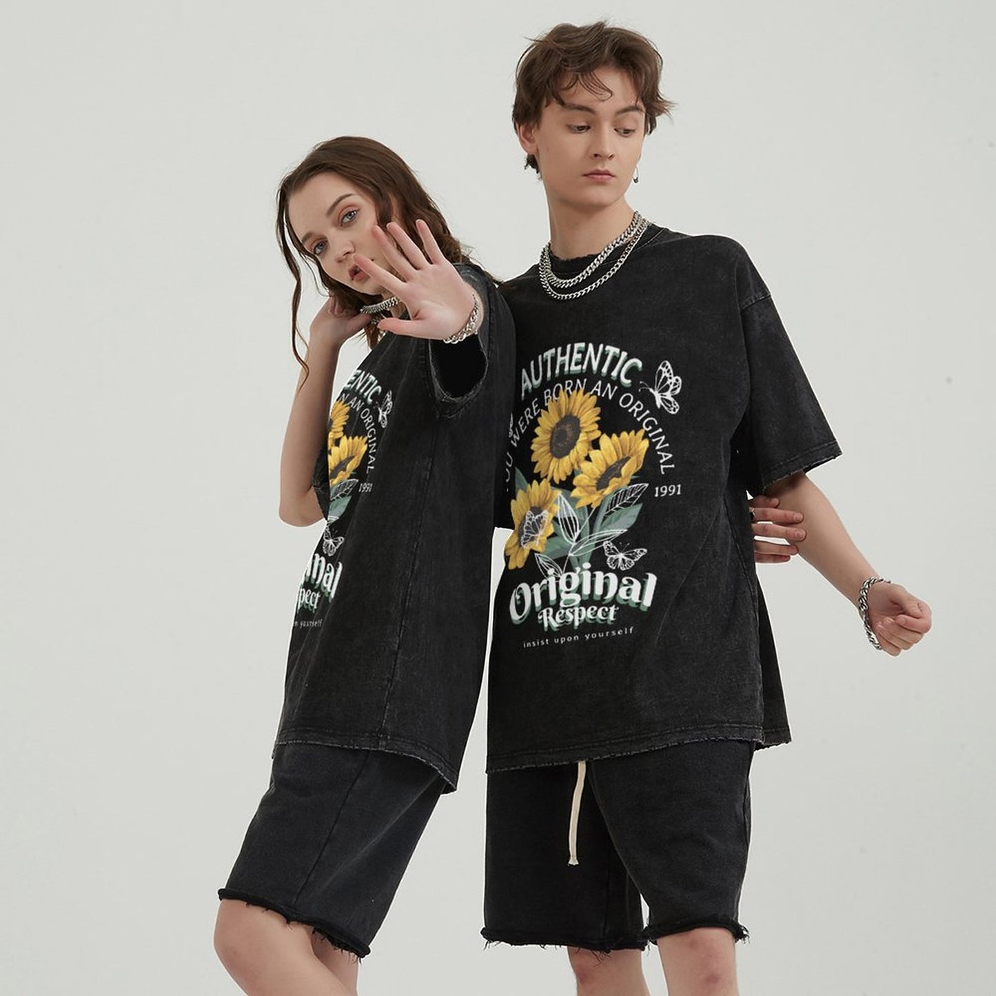Unisex Vintage Solid Wash T-Shirts 2305101926