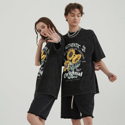 Unisex Vintage Solid Wash T-Shirts 2305101926