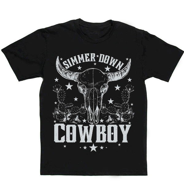 Cowboy Men's Casual Printed T-Shirt