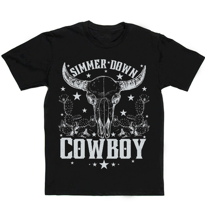Cowboy Men's Casual Printed T-Shirt