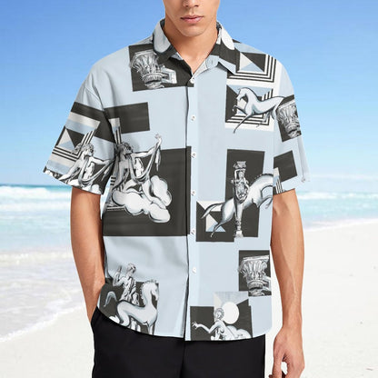 Men's Fashion Casual Printed Short Sleeve Shirts 2305107125