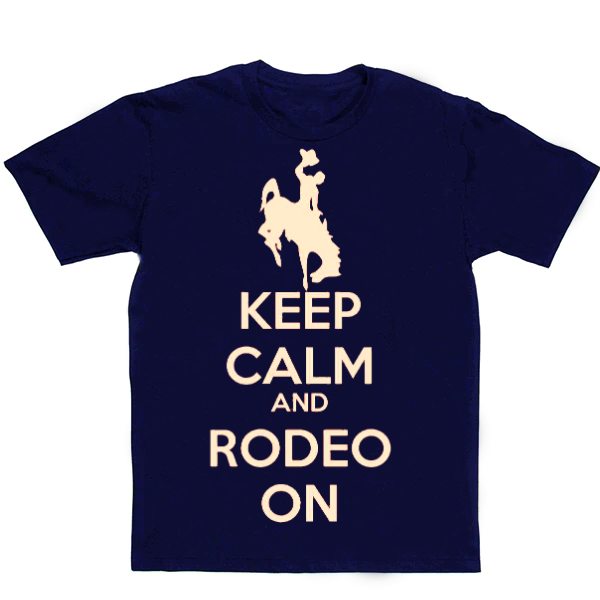 Keep Calm and Rodeo on Men's Casual Printed T-Shirt