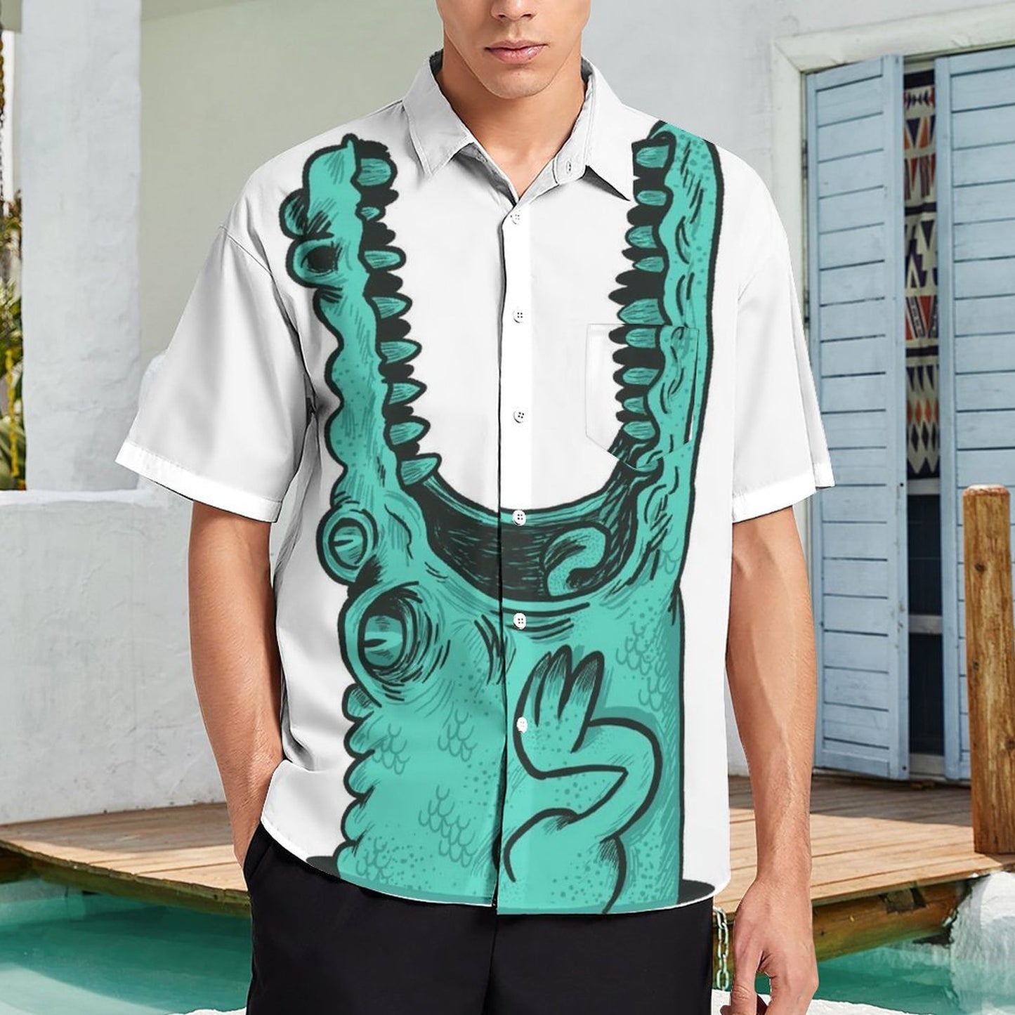 Men's Hawaiian Casual Short Sleeve Shirt 2306103511