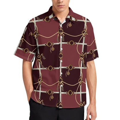 Men's Fashion Casual Printed Short Sleeve Shirts 2306101106