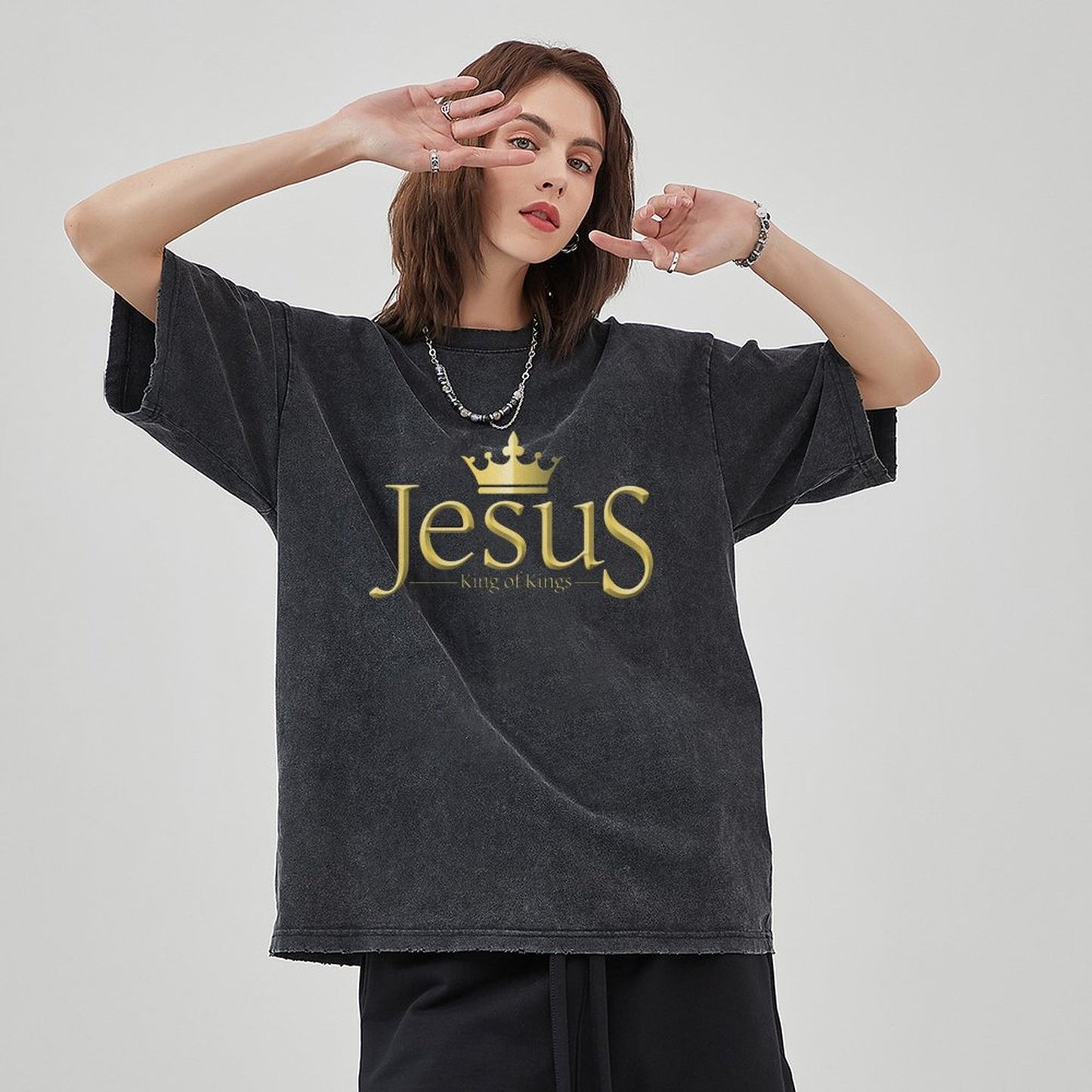 Unisex Vintage Solid Wash T-Shirts 2305103945