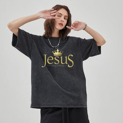 Unisex Vintage Solid Wash T-Shirts 2305103945