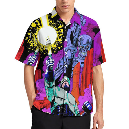 Men's Fashion Casual Printed Short Sleeve Shirts 2306104389