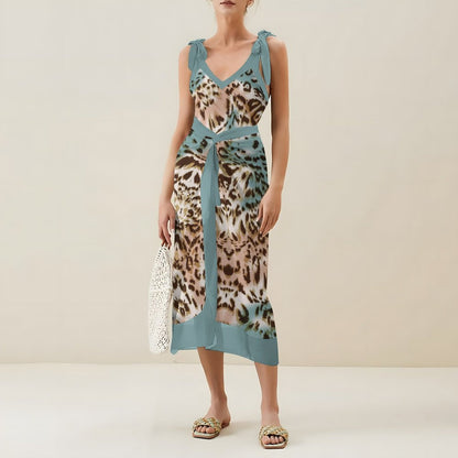 Casual Printed One-Piece Swimsuit And Cover Up 2305102870