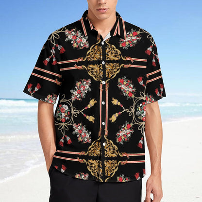 Men's Fashion Casual Printed Short Sleeve Shirts 2306100018
