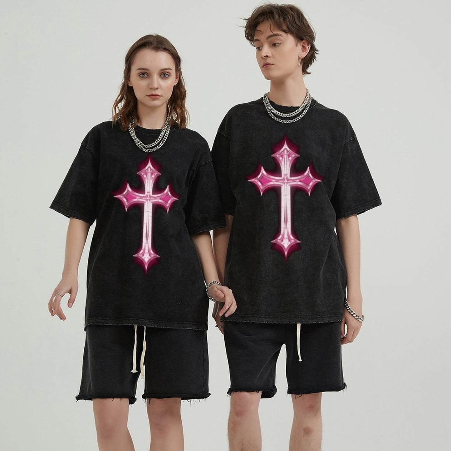 Unisex Vintage Solid Wash T-Shirts 2305103942