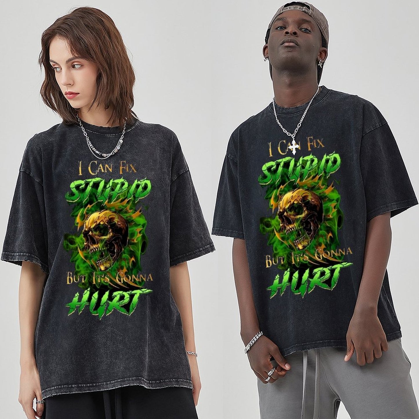 Unisex Vintage Solid Wash T-Shirts 2305104098