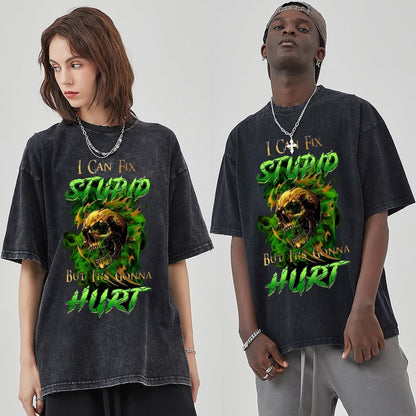 Unisex Vintage Solid Wash T-Shirts 2305104098