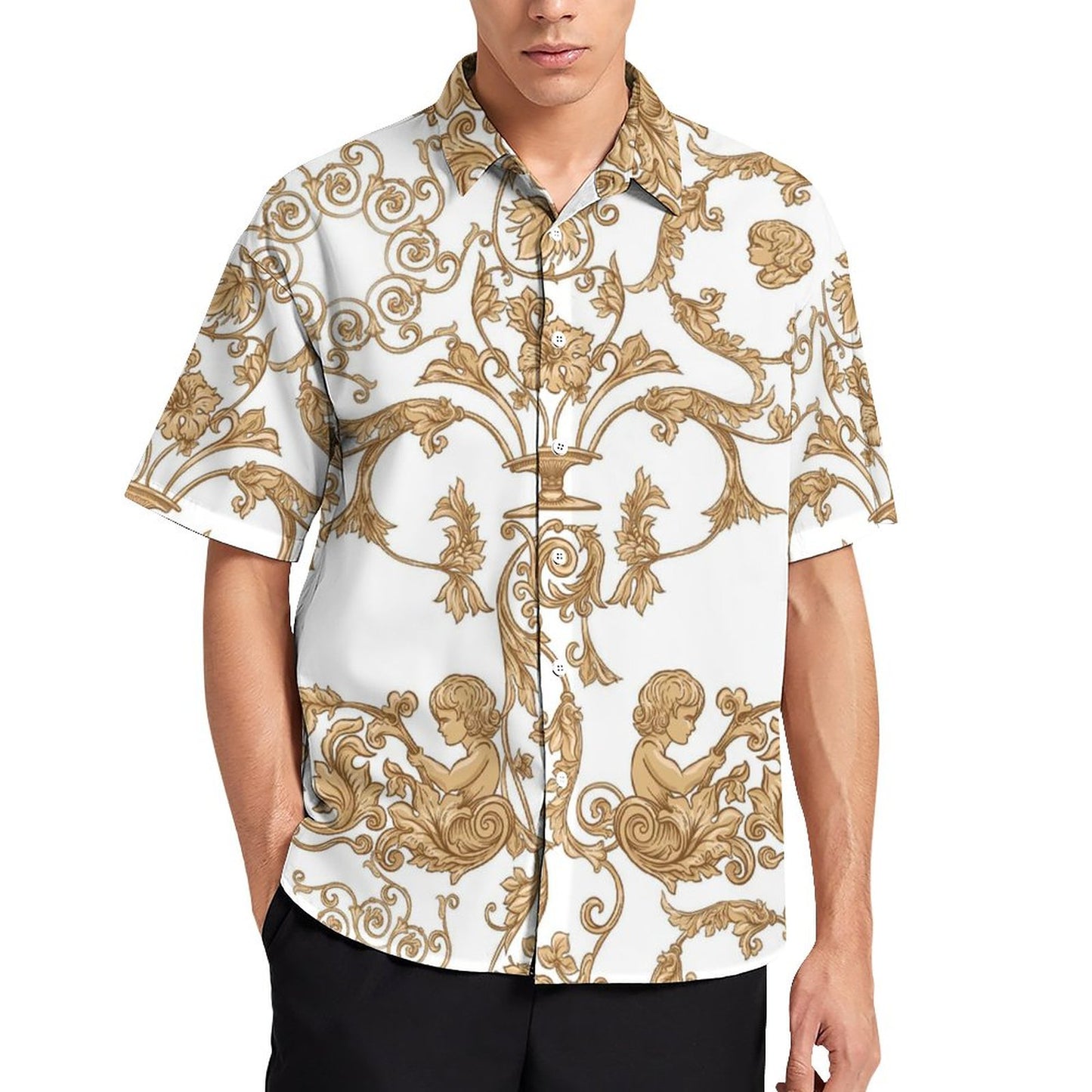 Men's Fashion Casual Printed Short Sleeve Shirts 2306100950