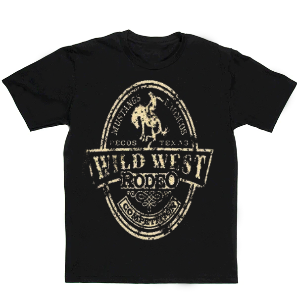 Wild West Rodeo Men's Casual Printed T-Shirt