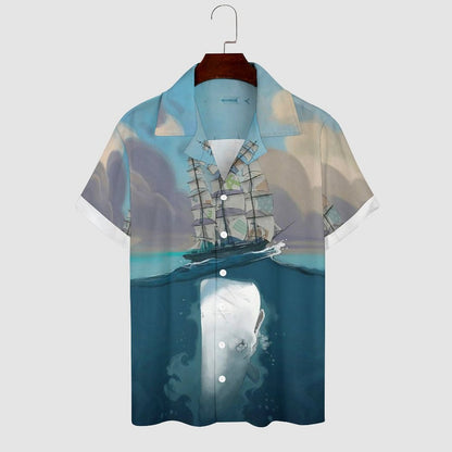 Men's Hawaiian Print Casual Shirt 2304104815