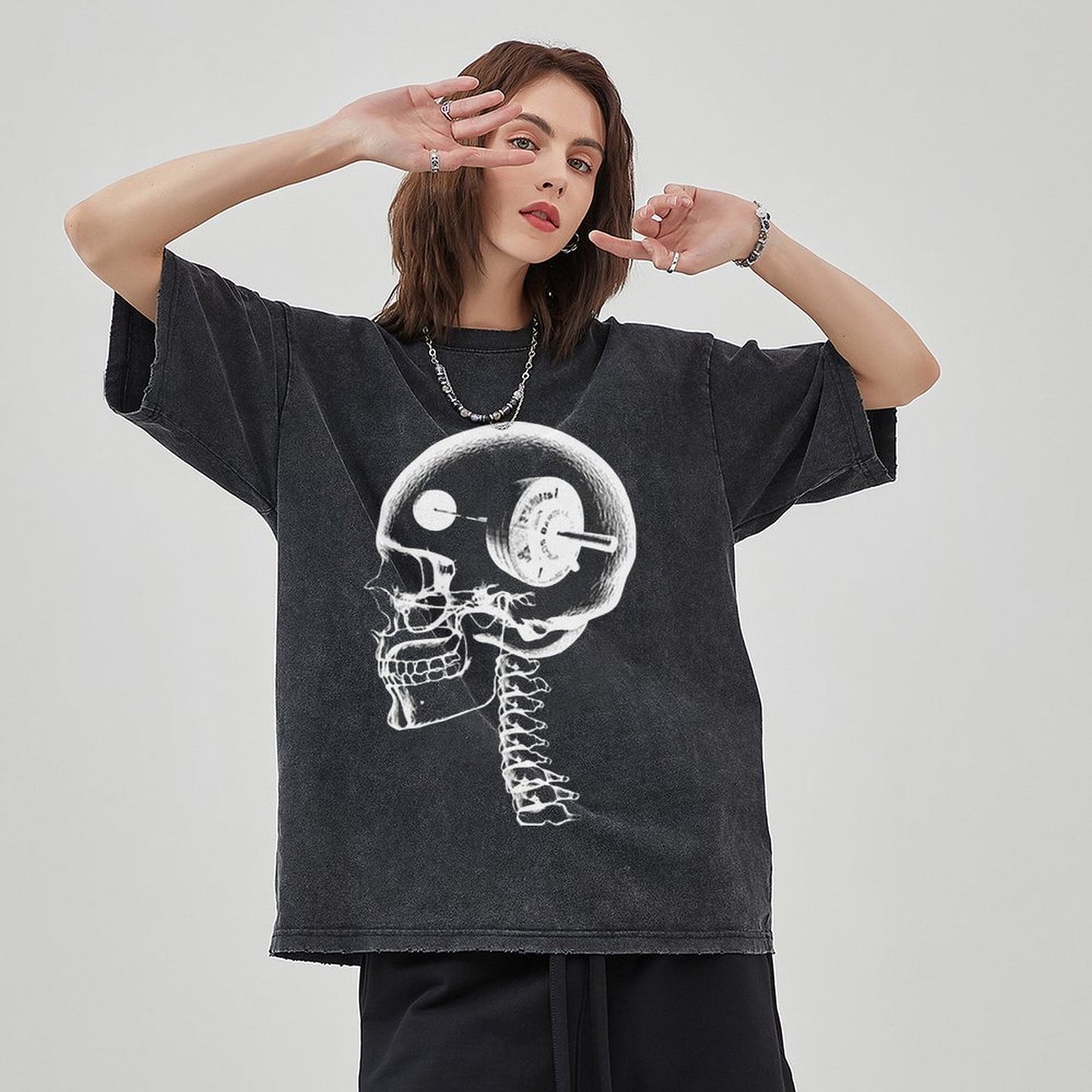 Unisex Vintage Solid Wash T-Shirts 2305104081