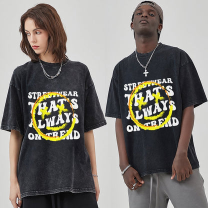 Unisex Vintage Solid Wash T-Shirts 2305101925