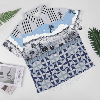 Men's Fashion Casual Printed Short Sleeve Shirts 2305107119