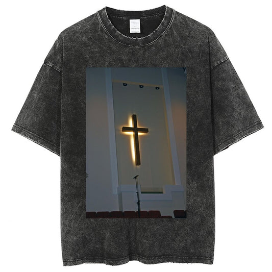 Unisex Vintage Solid Wash T-Shirts 2305103940