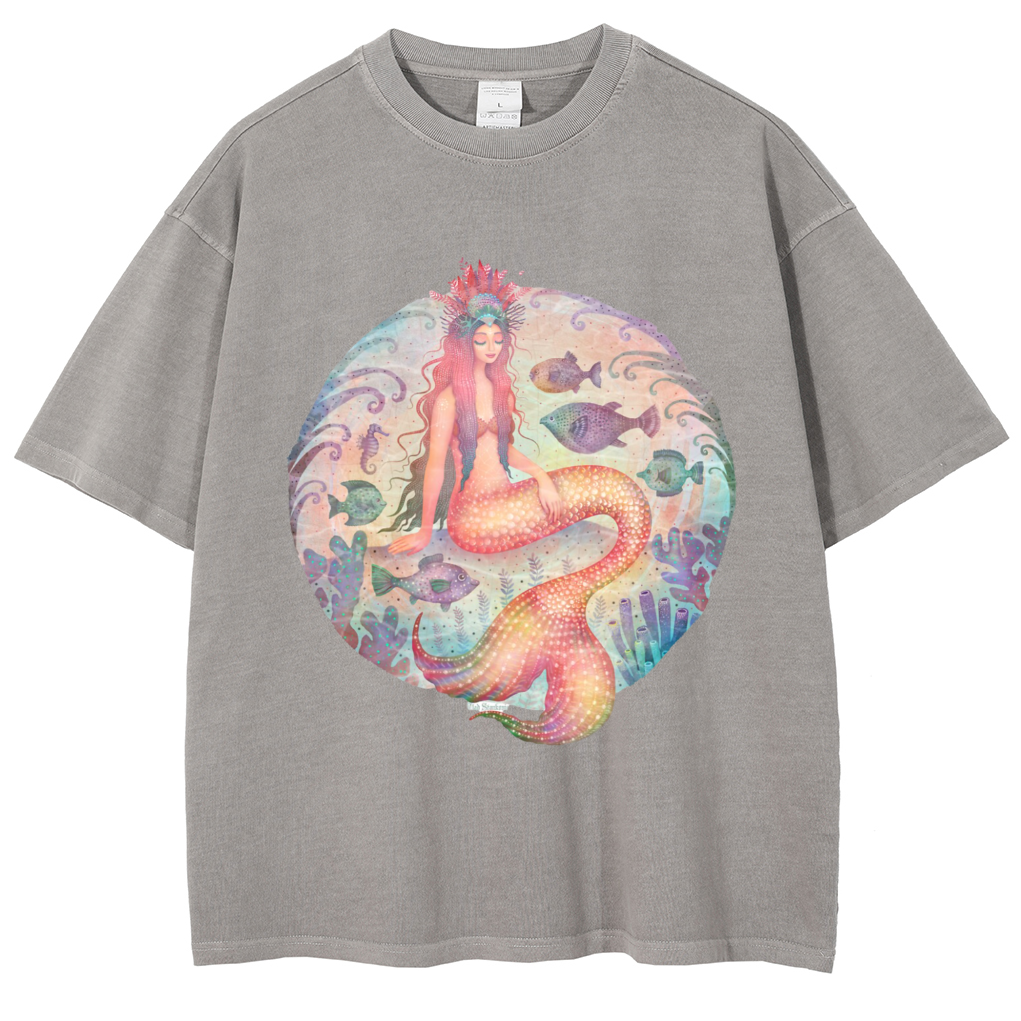 Mens Cotton Wash Solid T-Shirts Oversized Unisex Short Sleeve Streetwear Rap Hip Hop Basic Tee Tops