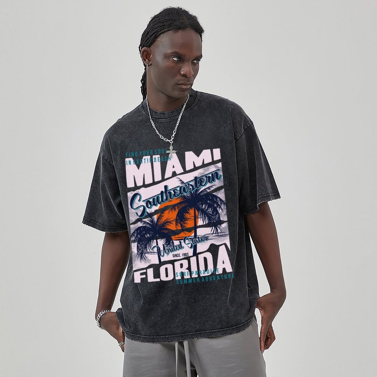 Unisex Vintage Solid Wash T-Shirts 2305101927