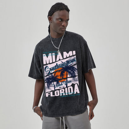 Unisex Vintage Solid Wash T-Shirts 2305101927