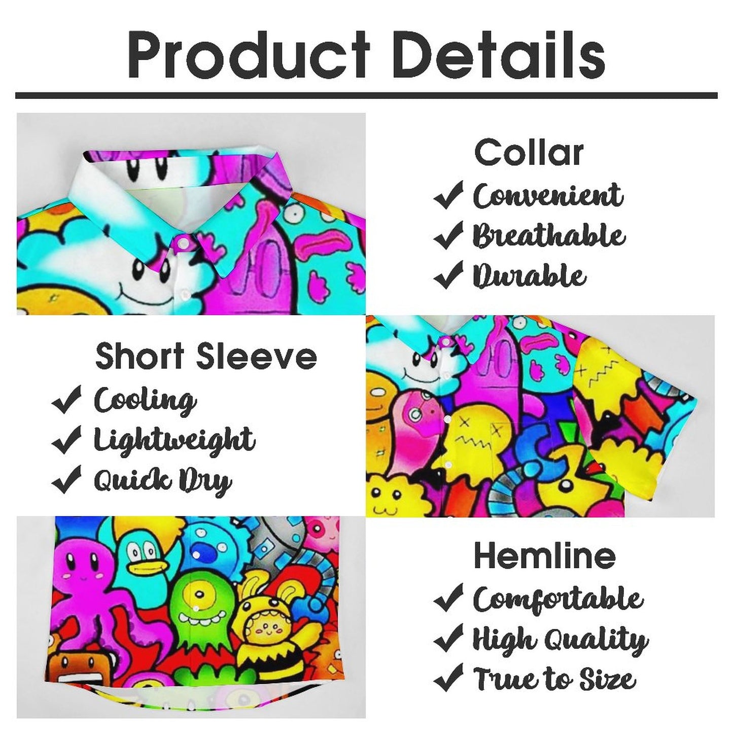 Men's Hawaiian Casual Short Sleeve Shirt 2306105794