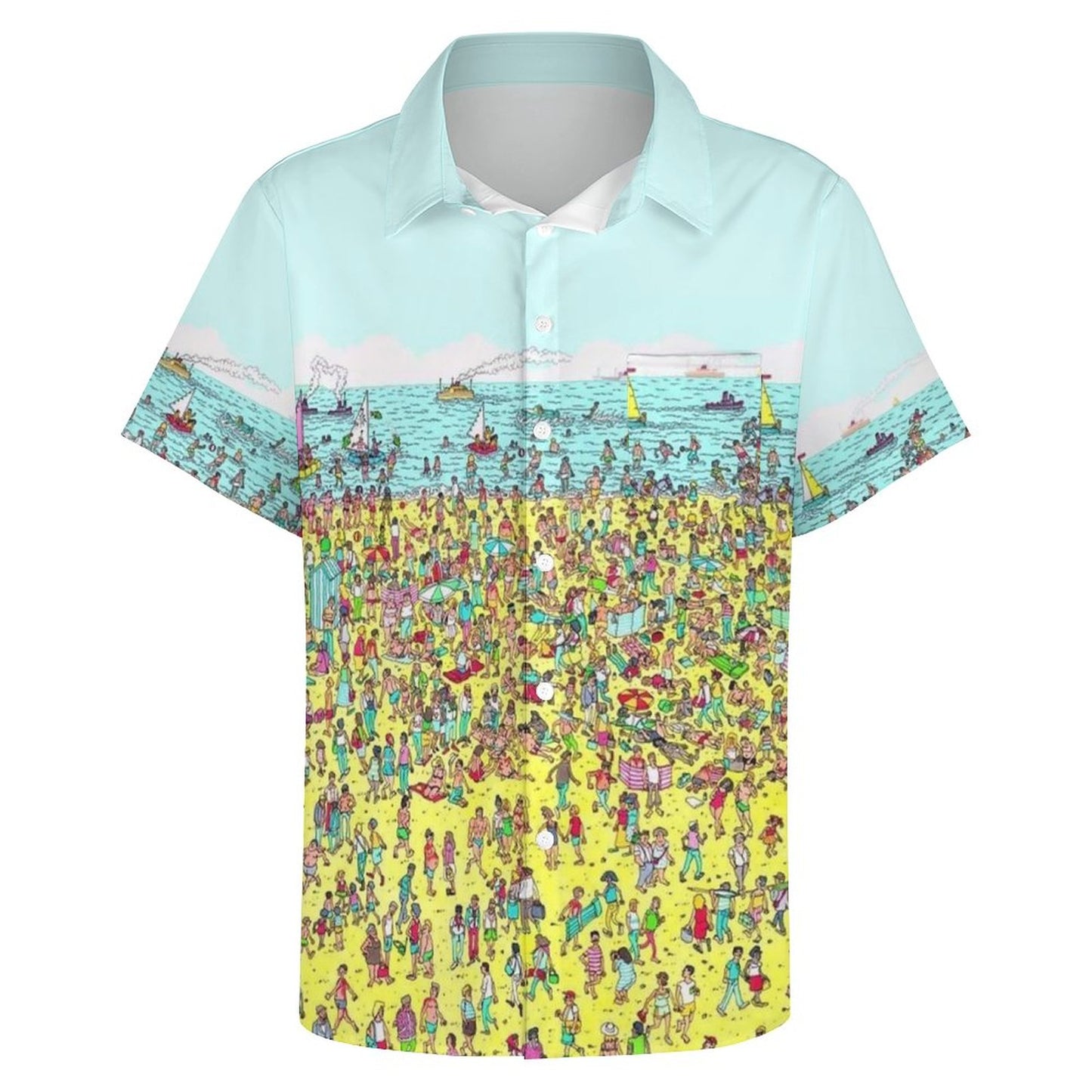 Men's Find The Game Print Casual Short Sleeve Shirt 2306102382