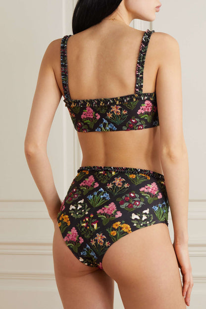 Floral Print Bikini and Cover Up