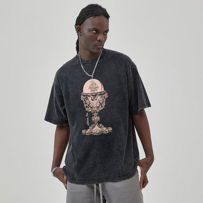 Unisex Vintage Solid Wash T-Shirts 2305103968