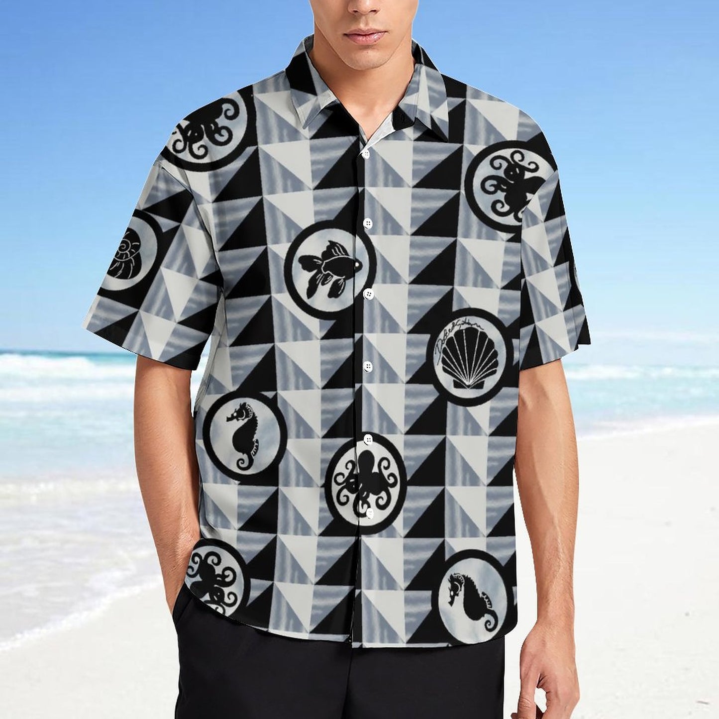 Men's Fashion Casual Printed Short Sleeve Shirts 2305107166