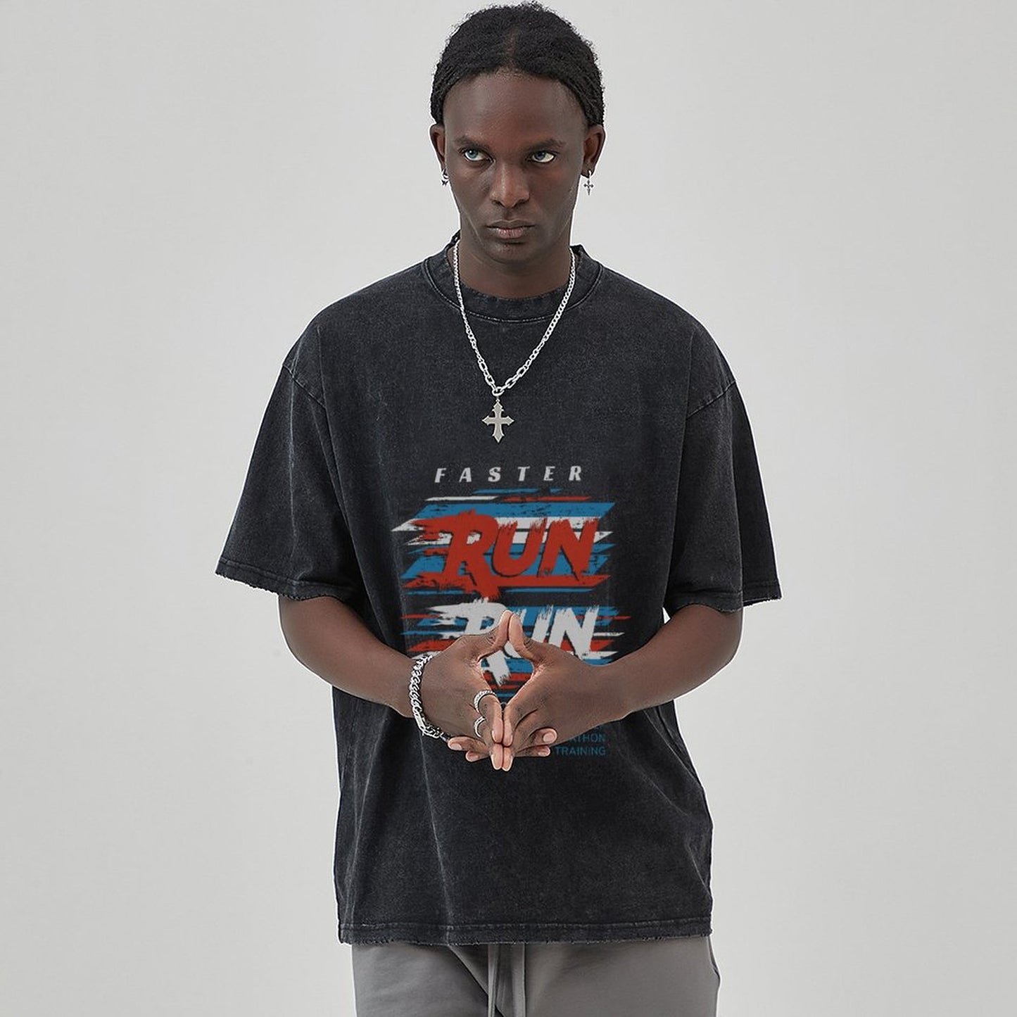 Unisex Vintage Solid Wash T-Shirts 2305102651