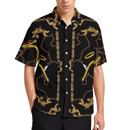Men's Fashion Casual Printed Short Sleeve Shirts 2306101107