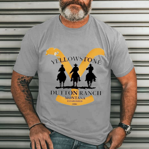 Yellowstone Men's Casual Printed T-Shirt