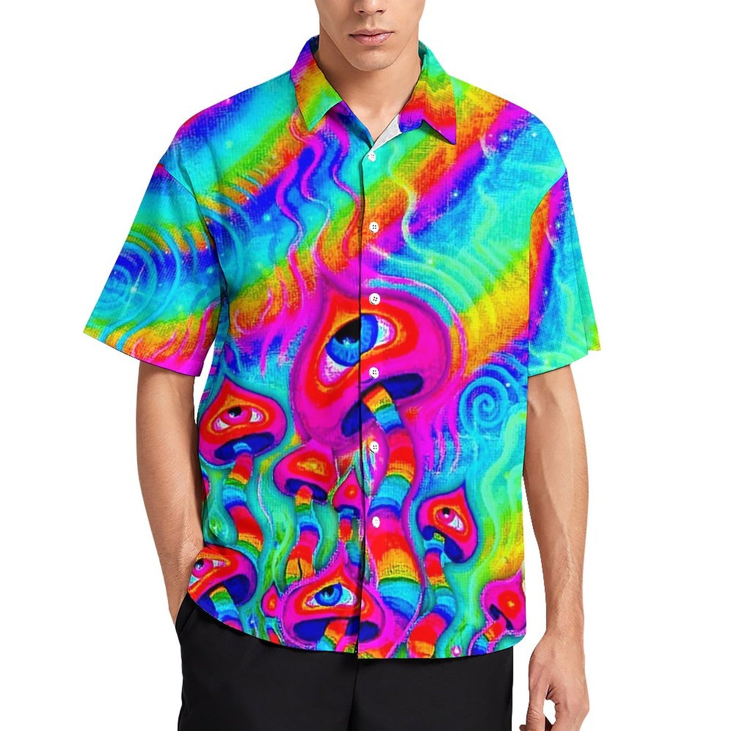 Men's Fashion Casual Printed Short Sleeve Shirts 2306104435