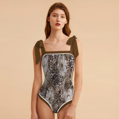 Fashion Printed One Piece Swimsuit And Cover Up 2305104445